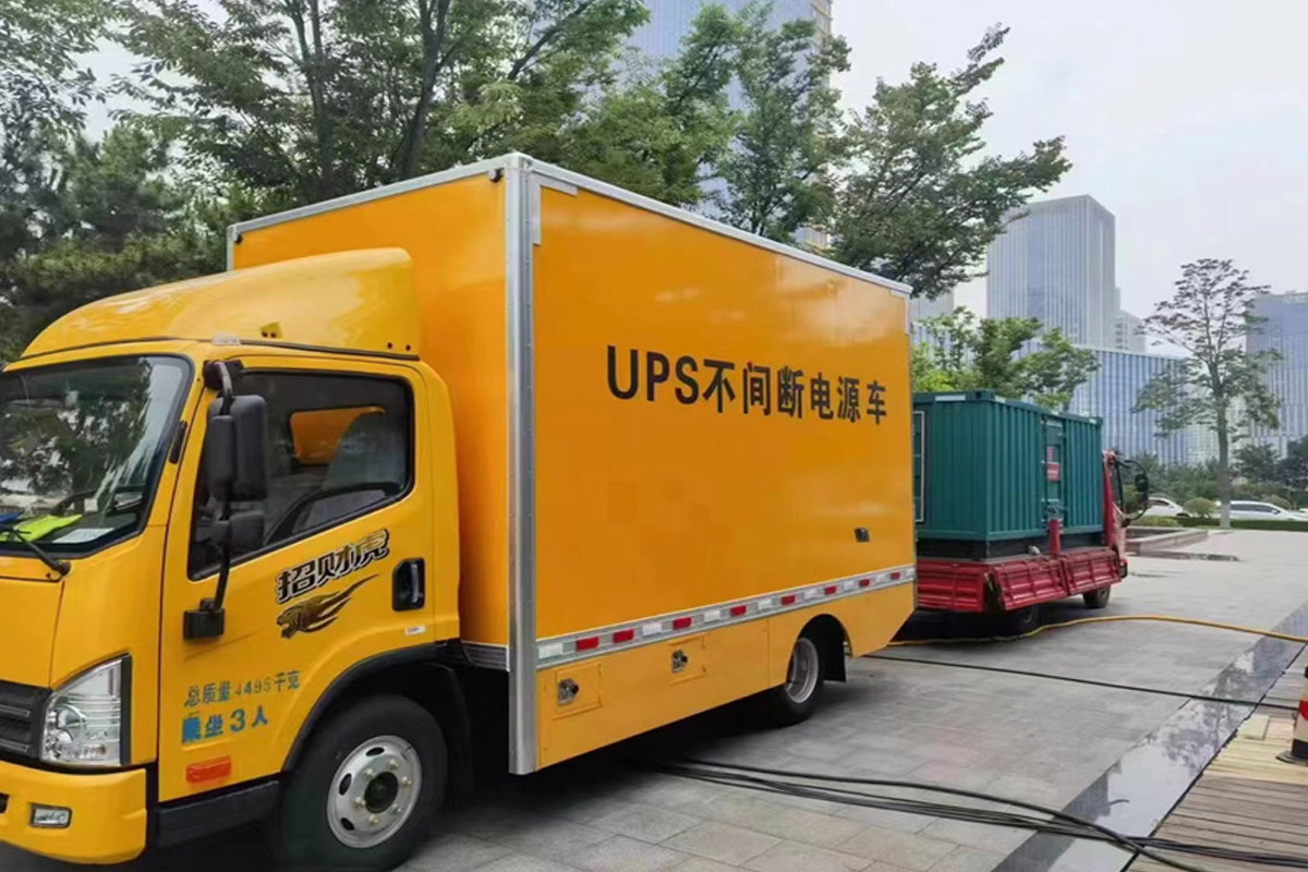 松江发电机租赁施工现场