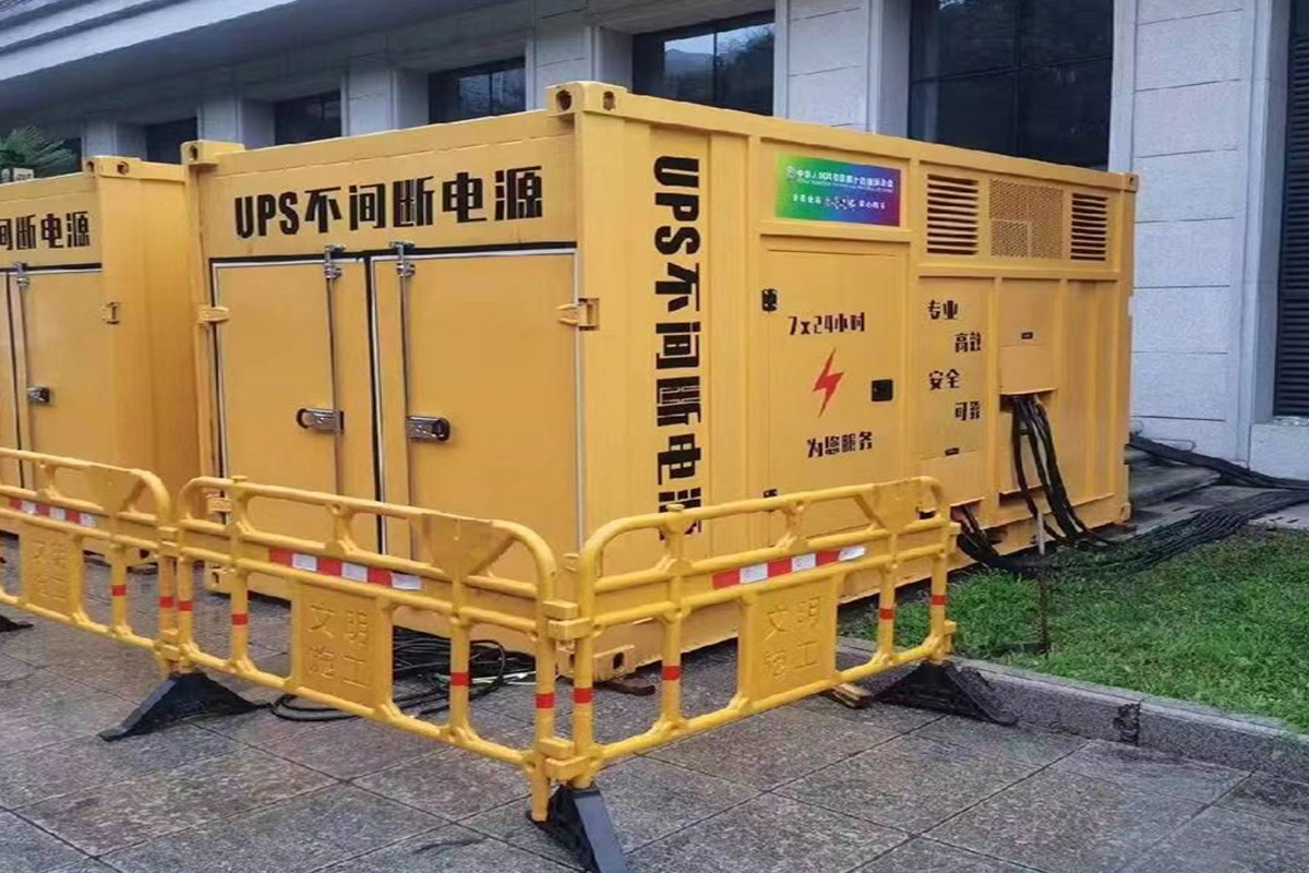 松江发电机租赁施工现场