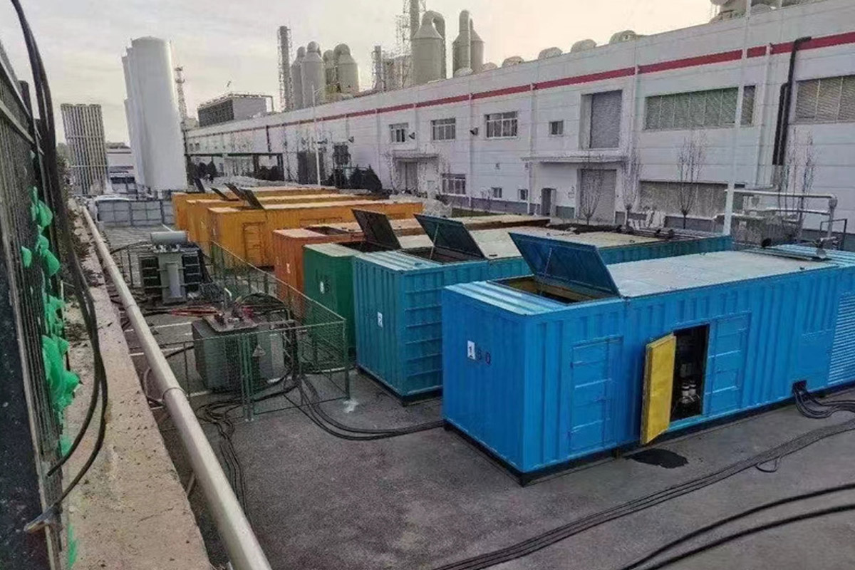 松江发电机租赁施工现场